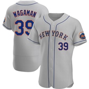 Authentic Eric Wagaman Men's New York Mets Gray Road Jersey