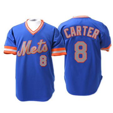 Authentic Gary Carter Men's New York Mets Blue 1983 Throwback Jersey