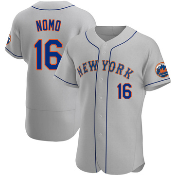 Authentic Hideo Nomo Men's New York Mets Gray Road Jersey