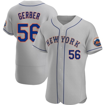 Authentic Joey Gerber Men's New York Mets Gray Road Jersey
