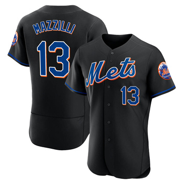 Authentic Lee Mazzilli Men's New York Mets Black 2022 Alternate Jersey