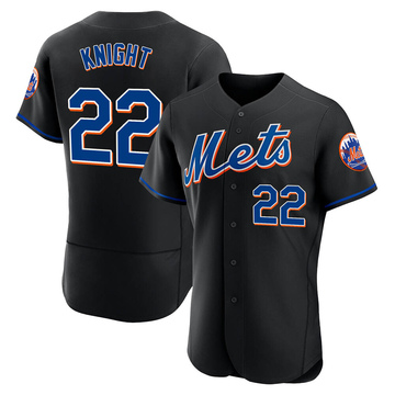 Authentic Ray Knight Men's New York Mets Black 2022 Alternate Jersey