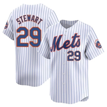 Limited DJ Stewart Men's New York Mets White Home Jersey