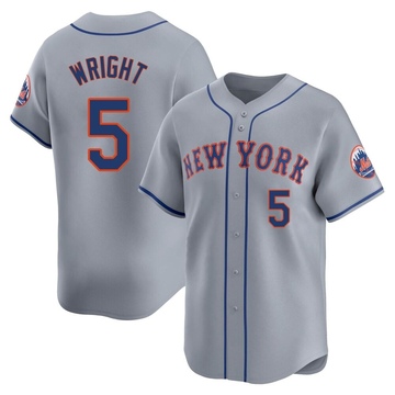 Limited David Wright Men's New York Mets Gray Away Jersey