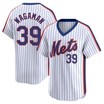 Limited Eric Wagaman Men's New York Mets White Cooperstown Collection Jersey