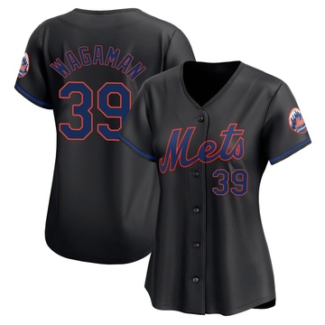 Limited Eric Wagaman Women's New York Mets Black Alternate Jersey