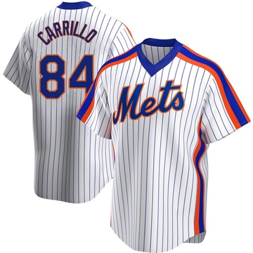 Replica Alejandro Carrillo Youth New York Mets White Home Cooperstown Collection Jersey