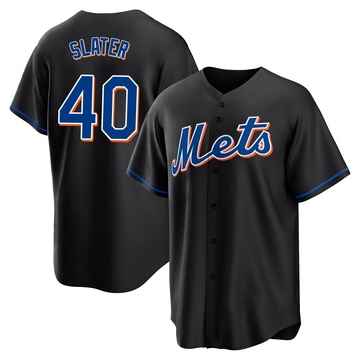 Replica Austin Slater Youth New York Mets Black 2022 Alternate Jersey