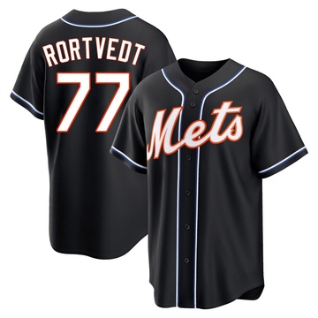 Replica Ben Rortvedt Youth New York Mets Black Fashion Out Jersey