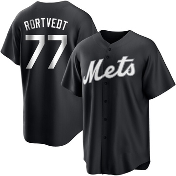 Replica Ben Rortvedt Youth New York Mets White Black/ Jersey