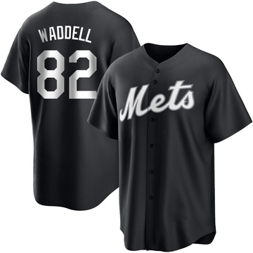 Replica Brandon Waddell Men's New York Mets White Black/ Jersey