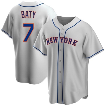Replica Brett Baty Men's New York Mets Gray Road Jersey