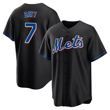 Replica Brett Baty Youth New York Mets Black 2022 Alternate Jersey