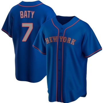 Replica Brett Baty Youth New York Mets Royal Alternate Road Jersey