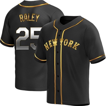 Replica Brooks Raley Youth New York Mets Black Golden Alternate Jersey