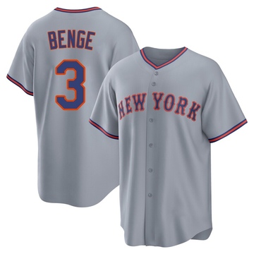Replica Carson Benge Youth New York Mets Gray Away 2.0 Jersey