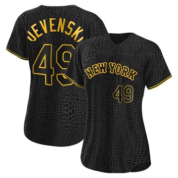 Replica Chris Devenski Women's New York Mets Black Snake Skin City Jersey