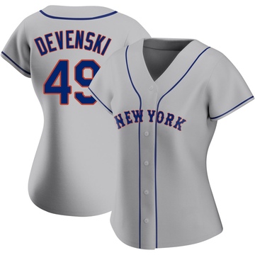 Replica Chris Devenski Women's New York Mets Gray Road Jersey