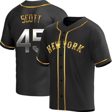 Replica Christian Scott Youth New York Mets Black Golden Alternate Jersey