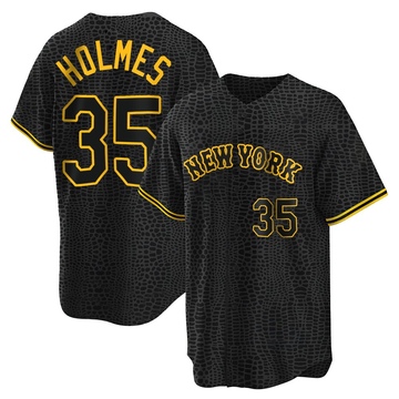 Replica Clay Holmes Youth New York Mets Black Snake Skin City Jersey