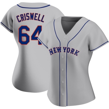 Replica Cooper Criswell Women's New York Mets Gray Road Jersey