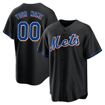 Replica Custom Youth New York Mets Black 2022 Alternate Jersey