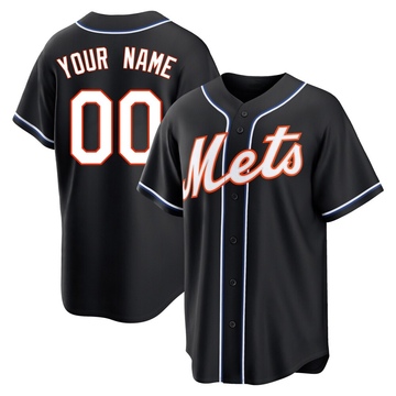 Replica Custom Youth New York Mets Black Fashion Out Jersey