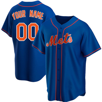 Replica Custom Youth New York Mets Royal Alternate Jersey