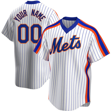 Replica Custom Youth New York Mets White Home Cooperstown Collection Jersey
