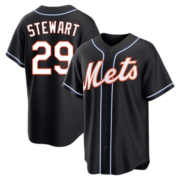 Replica DJ Stewart Youth New York Mets Black Fashion Out Jersey