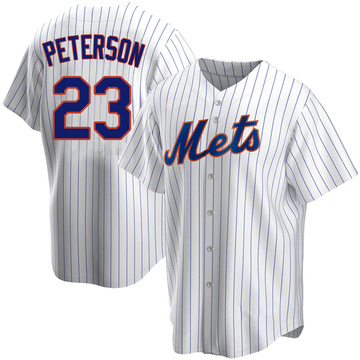 Replica David Peterson Men's New York Mets White Home Jersey