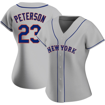 Replica David Peterson Women's New York Mets Gray Road Jersey