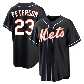 Replica David Peterson Youth New York Mets Black Fashion Out Jersey