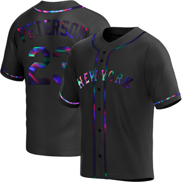 Replica David Peterson Youth New York Mets Black Holographic Alternate Jersey