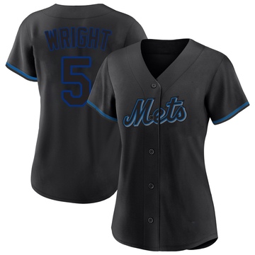 Replica David Wright Women's New York Mets Black Fashion Jersey
