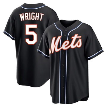 Replica David Wright Youth New York Mets Black Fashion Out Jersey