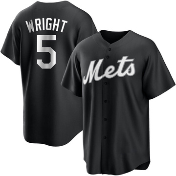 Mens Majestic New York Mets DAVID WRIGHT Baseball Jersey GRAY New –