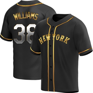 Replica Devin Williams Youth New York Mets Black Golden Alternate Jersey