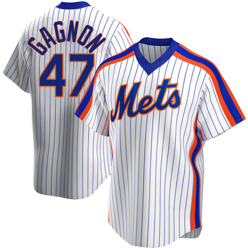 Replica Drew Gagnon Men's New York Mets White Home Cooperstown Collection Jersey