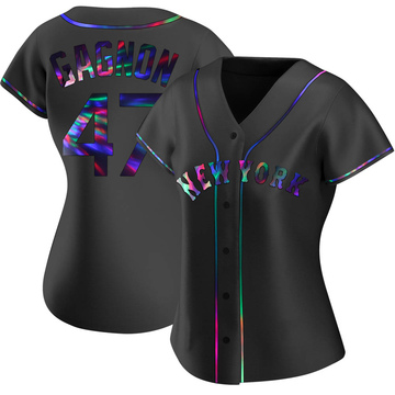 Replica Drew Gagnon Women's New York Mets Black Holographic Alternate Jersey