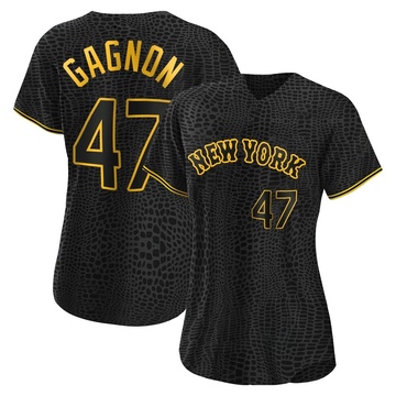 Replica Drew Gagnon Women's New York Mets Black Snake Skin City Jersey