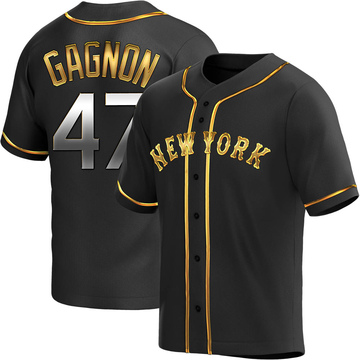 Replica Drew Gagnon Youth New York Mets Black Golden Alternate Jersey