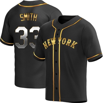 Replica Drew Smith Youth New York Mets Black Golden Alternate Jersey