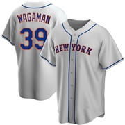 Replica Eric Wagaman Men's New York Mets Gray Road Jersey