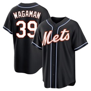Replica Eric Wagaman Youth New York Mets Black Fashion Out Jersey