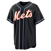 Replica Eric Wagaman Youth New York Mets Black Fashion Out Jersey