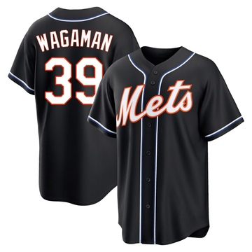 Replica Eric Wagaman Youth New York Mets Black Fashion Out Jersey