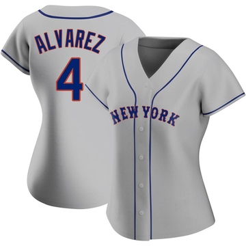 Replica Francisco Alvarez Women's New York Mets Gray Road Jersey