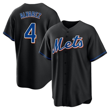 Replica Francisco Alvarez Youth New York Mets Black 2022 Alternate Jersey