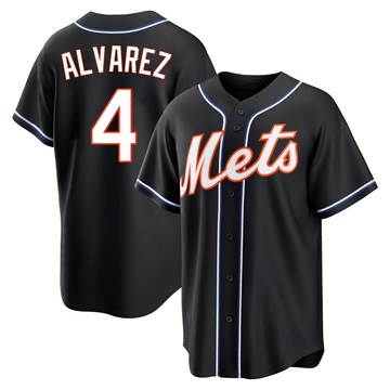 Replica Francisco Alvarez Youth New York Mets Black Fashion Out Jersey